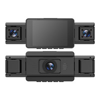 Nouvelle caméra embarquée Wi-Fi 4 canaux 4K HD, enregistrement avant et intérieur, quatre objectifs, angle de 170°, détection de mouvement, enregistrement en boucle, compatible smartphone