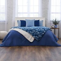 Luxueux côtelé fleurs imprimer Sherpa couverture polaire pour canapé canapé-lit soie toucher doux confortable chaud personnalisé jeter couverture bleu