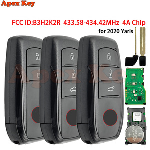 Clé de voiture à distance pour Toyota Yaris 2020, ID FCC : B3H2K2R, clé intelligente 2/3 boutons, 433,58-434,42 MHz, puce 4A NCF29A1M HITAG AES - Product Image 1