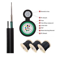 Kabel Drop Mini Figure 8 FTTH 1 2 4 6 8 12 Core G657A G652D Serat Optik, Kabel Fiber Optik Udara Luar Ruangan, Tipe Self-Supported