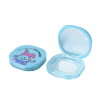 Emballage de fard à paupières de dessin animé mignon étui à blush compact unique 44mm mini contenant de poudre pressée en plastique