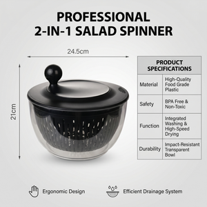 Laveuse de fruits et légumes multifonctionnelle pour la cuisine Laitue Essoreuse manuelle pour <span class=keywords><strong>salade</strong></span> de légumes Bol pour <span class=keywords><strong>salade</strong></span> - Product Image 3