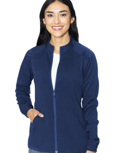 Wholesale Price Custom Logo Fleece <b>Scrub</b> Jacket Mock Neck Quarter Zip Raglan Sleeve Pullover Soft Stretchy Nursing <b>Scrub</b> Jackets - Product Image 1