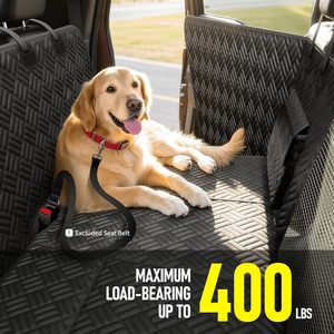 Funda Protectora para Asiento Trasero de <span class=keywords><strong>Coche</strong></span> para Perros, Base Rígida, Impermeable, Tela Oxford 600D, Diseño Sólido, Protectores de Puerta, Ecológica, Lavable - Product Image 5