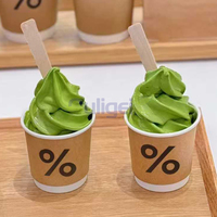 Mini gobelet en papier kraft de forme unique personnalisable jetable pour la dégustation de café et de crème glacée à usage commercial