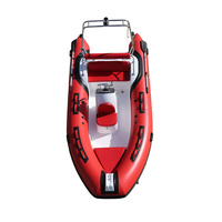 Bateau pneumatique rigide RIB 430B de couleur personnalisée avec coque en fibre de verre pour les sports nautiques