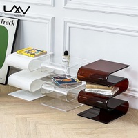 Support de rangement créatif pour livres et magazines, lampe de Table latérale de luxe pour chambre à coucher, supports de nuit en acrylique, casiers meubles