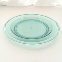 Incassable Polycarbonate SAN Tritan Plat Rond Clair Vert Bleu Rose Assiette En Plastique Coloré