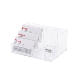 Di plastica acrilica <span class=keywords><strong>trasparente</strong></span> Multi-funzione tazza supporto della Penna Per dispenser nastro di supporto di carta di nome con Accessori Da Scrivania - Product Image 3