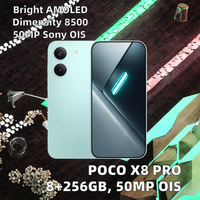 Smartphone POCO X8 Pro 2+256 Go, processeur haut de gamme Dimensity 8500-Ultra, écran AMOLED ultra-lumineux, 50 MP pour IMX882 OIS, vert