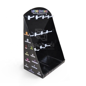 Counter Display Custom Retail Store Carton PDQ Counter Hook Display Cardboard Counter Display Pos Cardboard Display Desktop Boxes For Small Jars