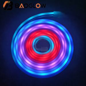 ไฟนีออนแบบเส้น RGBIC กันน้ำระดับ IP67 ใช้พอร์ต USB 5V ควบคุมการเปลี่ยนสีด้วยรีโมท สำหรับตกแต่งงานเทศกาลกลางแจ้ง - Product Image 1