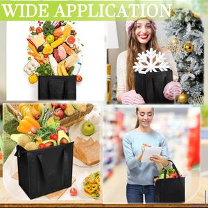 Borse della <span class=keywords><strong>spesa</strong></span> isolate di grandi dimensioni per generi alimentari riutilizzabili su misura borse termiche con cerniera superiore - Product Image 6