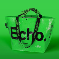 Sac de courses tissé en PP motif dessin animé, sac tissé tendance, sac à main en plastique laminé, motif, logo et taille personnalisables