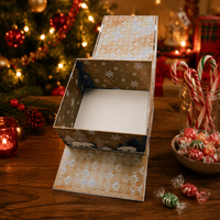 Boîtes en papier pliables personnalisées, boîte cadeau pliable avec fermeture magnétique pour Noël