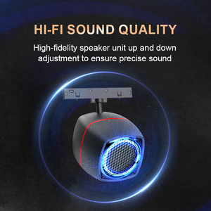 רמקול בלוטות' אלחוטי 10W רב מכר, תאורת מסילה מתכווננת 5 מ\\\"מ, סאב וופר אלחוטי להתקנה על מסילה פנימית - Product Image 3