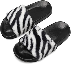 Pantofole di lana di natale piattaforma camera da letto <span class=keywords><strong>visone</strong></span> peluche pelliccia soffici pantofole morbide donna scivoli sfocati pantofole da casa pelose - Product Image 3