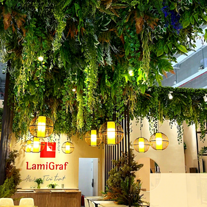 Plante verte artificielle en soie, décoration <span class=keywords><strong>de</strong></span> plafond, paysage doux, fleurs artificielles pour mariage, sensation hydratante - Product Image 6