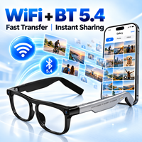 Lunettes Intelligentes IA G01 37g Caméra 4K Vidéo 1080P BT 5.4 WiFi Traduction Notes de Réunion Dialogue IA Audio Ouvert 64 Go TR90