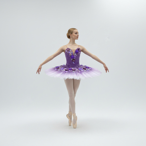 Tutú de Ballet Profesional Color Morado Ombre, Traje de Bailarina para Competencia, Variación Lila y Bella Durmiente - Product Image 1