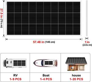 200W <span class=keywords><strong>300W</strong></span> 400W Kit de panneau solaire monocristallin chargeur pour camping-car/RV/caravane Charge 12V - Product Image 4