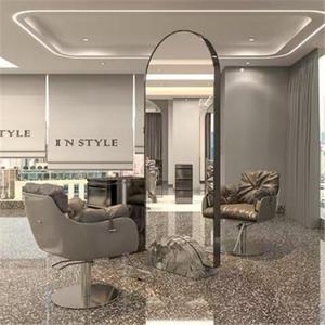 Mueble de Salón de Belleza con Espejo de Pie LED de Lujo, Acero Inoxidable, para Baño, Hotel, Centro Comercial, Supermercado, para Barberías - Product Image 2