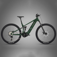 Vélo de montagne électrique à suspension intégrale EM6 29er Enduro E MTB avec moteur central Bafang M430 500W 48V, batterie au lithium, cadre en alliage d'aluminium