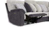 Ensemble de canapés inclinables électriques en tissu moderne, en forme de L, avec fonction massage, pour salon