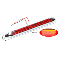 Lampu LED Trailer 18 Inci Merah 15LED Lampu Rem Stop ID Lampu Sein Kiri Kanan untuk Truk Trailer Bus Van RV ATV Offroad
