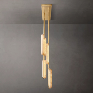 RHOEM Audubon Alabaster Linear <strong>Chandelier</strong> Alabaster <strong>Chandelier</strong> for Living Room Villa Dining Room Luxury Lighting Decoration Home - Product Image 4