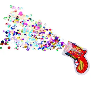 Hot Sales Creative Handheld aufblasbare Feuerwerk Pistole Aluminium Film Geburtstags feier Zubehör Cheer Requisiten Happy Confetti Boom