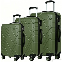 Valise légère en ABS, lot de 3, coque rigide, silencieuse, 4 roues, serrure de sécurité, grande capacité, chariot de voyage à roulettes, personnalisable