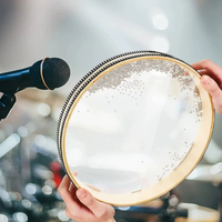 Factory Wholesale Custom 4'' 6'' 8'' 10'' Double Sided Transparent Ocean Wave Drum for Yoga Meditation Percussion