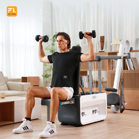Banc de musculation pliable pour la maison avec rangement, banc de musculation multifonctionnel réglable avec rangement