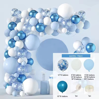 20 pièces perle bleu clair blanc Latex ballon guirlande ballon décorations de fête pour mariage et noël Premium Ballon fournitures