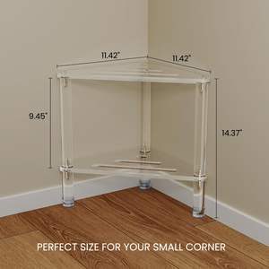 Repose-pieds de douche triangulaire avec étagère de rangement, robuste, pour l'intérieur de la douche - Product Image 2