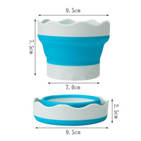 Pliable Mini Portable En Plastique Tasse À Eau Pliable Peinture Seau À Laver Bassin Silicone Verres pour La Maison ou Le Studio