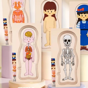 Divertido Juego de Rompecabezas Educativo Multicapa para Niños y Niñas, Rompecabezas de la Estructura Corporal, Tablero de Cognición Cerebral, Popularización de la Ciencia - Product Image 6