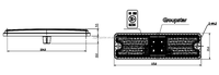 Feux latéraux de camion de dégagement d'ambre de rectangle de 12V 24V approbation de la CEE feux de position latéraux LED lumière de remorque de camion