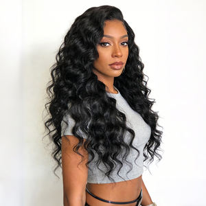 Venta al por mayor de extensiones de cabello natural 100% virgen de Vietnam, 200% de densidad, con cierre HD 2x6 y 6x6, color natural. - Product Image 4