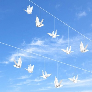 Vente en gros de grues en papier <span class=keywords><strong>origami</strong></span> japonaises blanches faites à la main 100 pièces 1.57 pouces bout d'aile design élégant inspiré de l'amour pour les vacances de mariage - Product Image 4