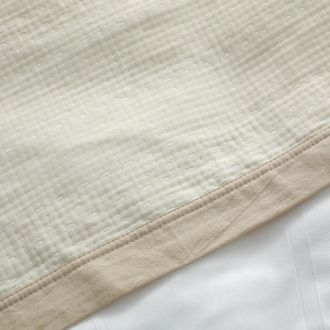 Beige à rayures verticales satin garniture <span class=keywords><strong>clémentine</strong></span> taille double lit canapé couverture fiesta cool coton toute la <span class=keywords><strong>saison</strong></span> - Product Image 5