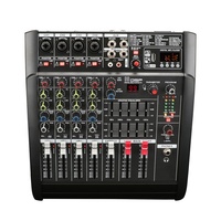 Console de mixage professionnelle 4/6/8 canaux 250W avec 99 effets, USB, égaliseur 5 bandes et enregistreur intégré pour les soirées