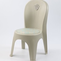 Chaises empilables et amovibles en plastique rembourré extra-épais avec dossier, simples, pour la maison, la chambre, l'entrepôt, la salle à manger, le restaurant