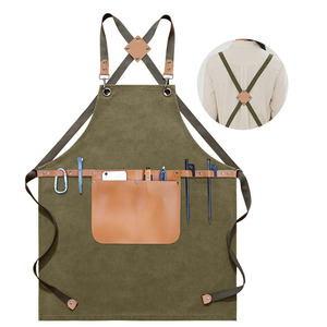 <span class=keywords><strong>Tablier</strong></span> Niuweili à bretelles croisées en toile épaisse, sans manches, pour <span class=keywords><strong>coiffeur</strong></span>, salon de thé, restaurant, usage homme et femme - Product Image 6