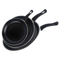 Set Peralatan Masak Dessini Berkualitas Tinggi Grosir 20cm 24cm 28cm Wajan Anti Lengket Hitam Panci