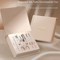 Ensemble de coupe-ongles en acier inoxydable, ensemble de ciseaux à ongles, ensemble de 6 outils de pédicure, boîte cadeau haut de gamme, coupe-ongles