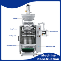 Machine d'emballage automatique multifonction pour remplissage de sel et sucre en stick granulé 5-6g,poivre, épices,poche sachet