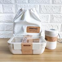 Biodégradable Bento Rice Husk Eco Lunch Bag Soupe Cup Lunch Box Avec Couverts