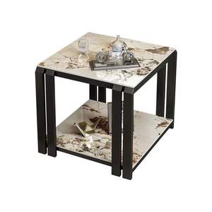 Table <span class=keywords><strong>console</strong></span> moderne simple en verre trempé rond, peinture en fer cuit, pieds antidérapants pour salon, table d'appoint de canapé - Product Image 5